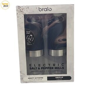 Bralo Gravity Activated Salt & Pepper Grinder Set With LED Light.